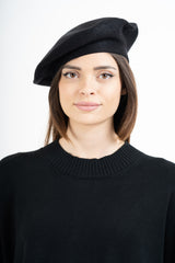 Basco in misto viscosa e lana con micro strass