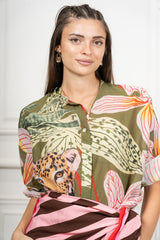 Camicia Jungle in 100% Cotone Made in Italy