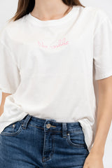 T-shirt scritta cotone “No Vabbè”.