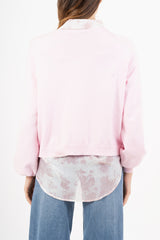 modella indossando Cardigan ampio con scollo a V e maniche a palloncino colore