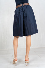 Bermuda Skirt Illusion in cotone con cintura