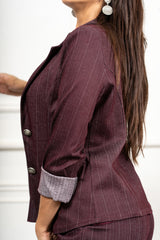 Giacca Windsor Prugna
