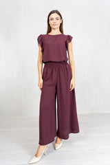 Blusa Plum Soft con Manica Volant