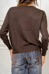 modella indossando Maglia Aster Lurex colore