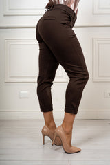 Pantalone Margot a sigaretta Marrone
