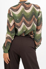 Camicia velata in Tencel fantasia WaveMotion