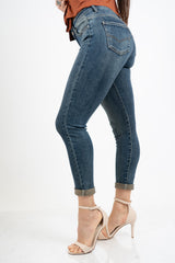 Jeans skinny elasticizzato lavaggio tè.