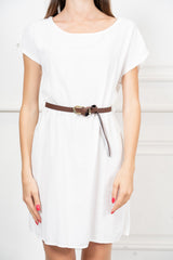 Abito midi over in Tencel con cintura regolabile