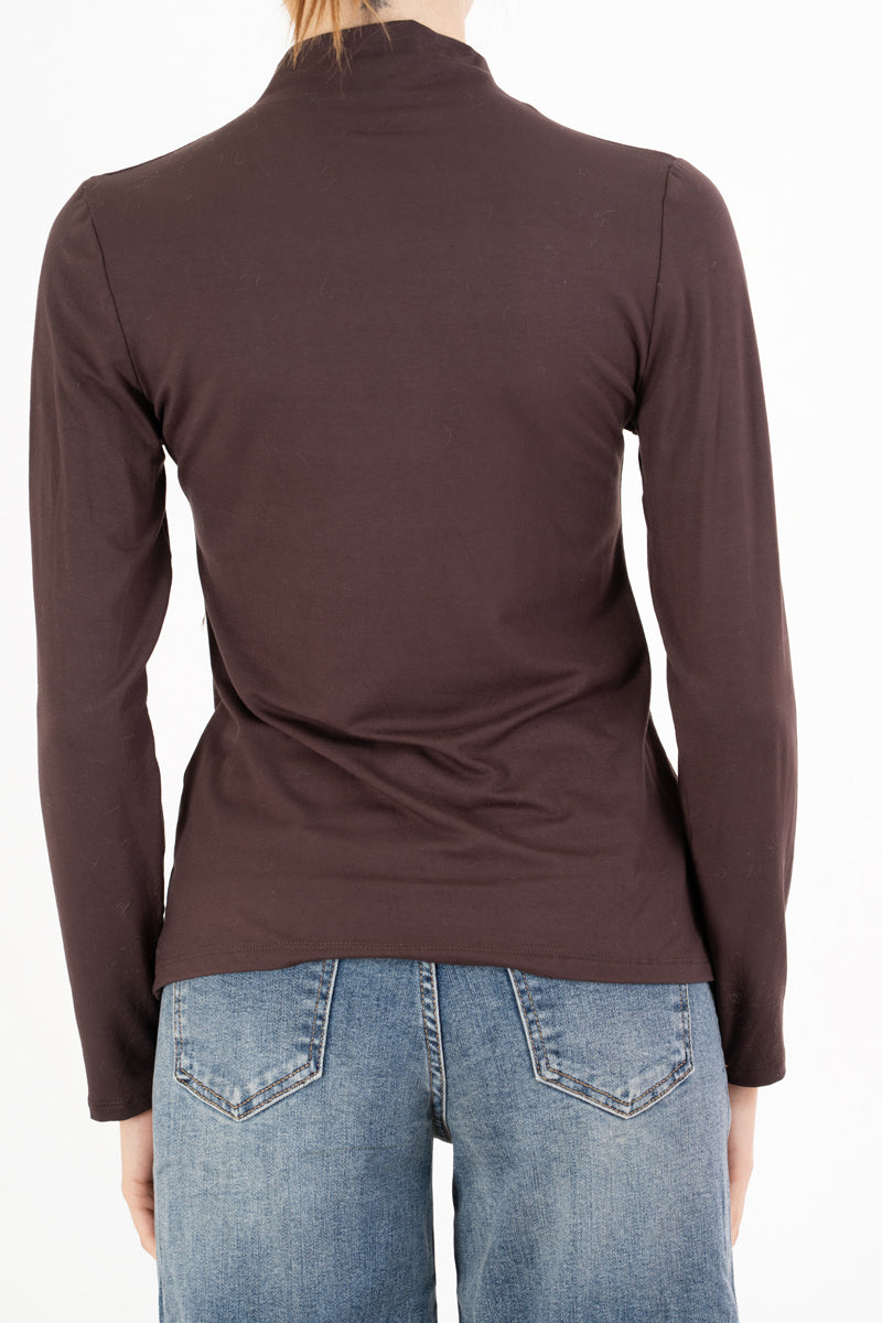 Maglia SoftTouch collo vulcano in viscosa elasticizzata