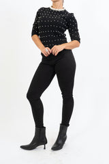 Maglia Chic a Trecce con Perle