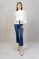 Cardigan crochet cotone