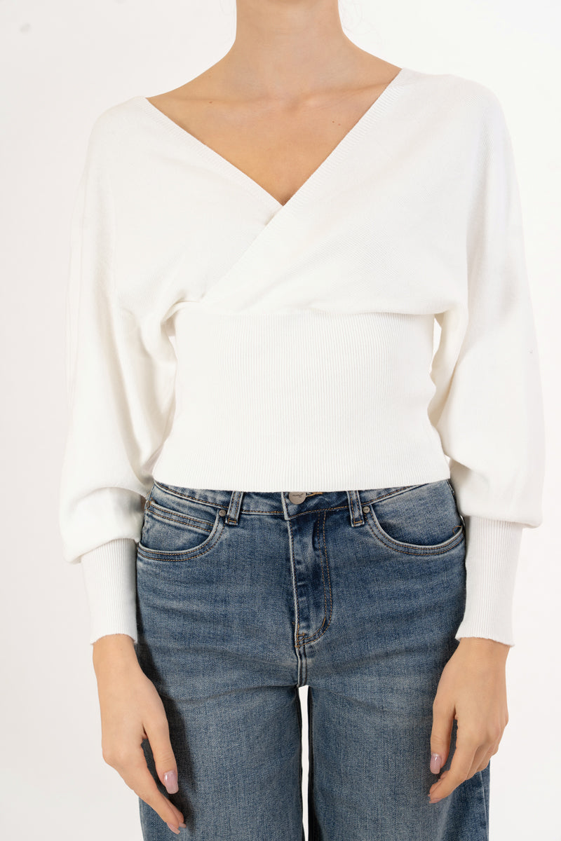 Maglia SoftCross incrociata in viscosa elasticizzata