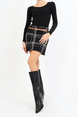 Minigonna PlaidChic in Bouclé