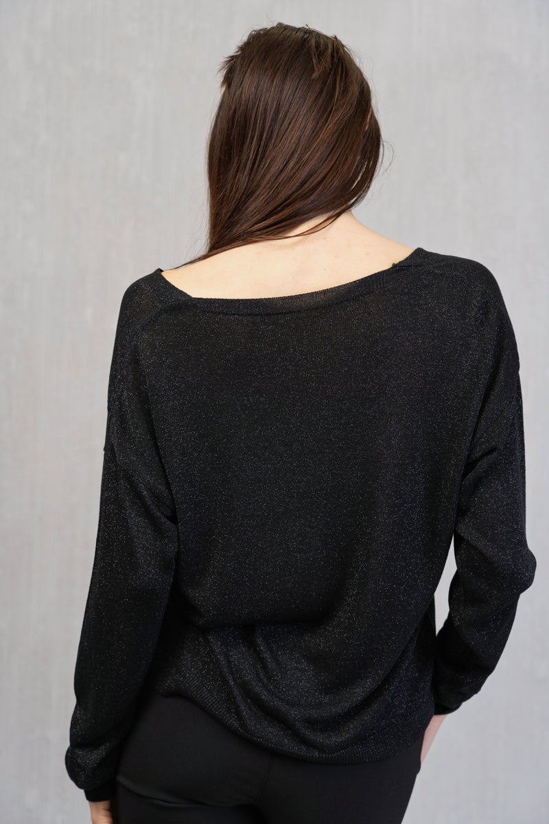 Cardigan leggero con filo lurex