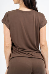 Maglia morbida spalla scesa in viscosa elasticizzata coordinabile Made in Italy.