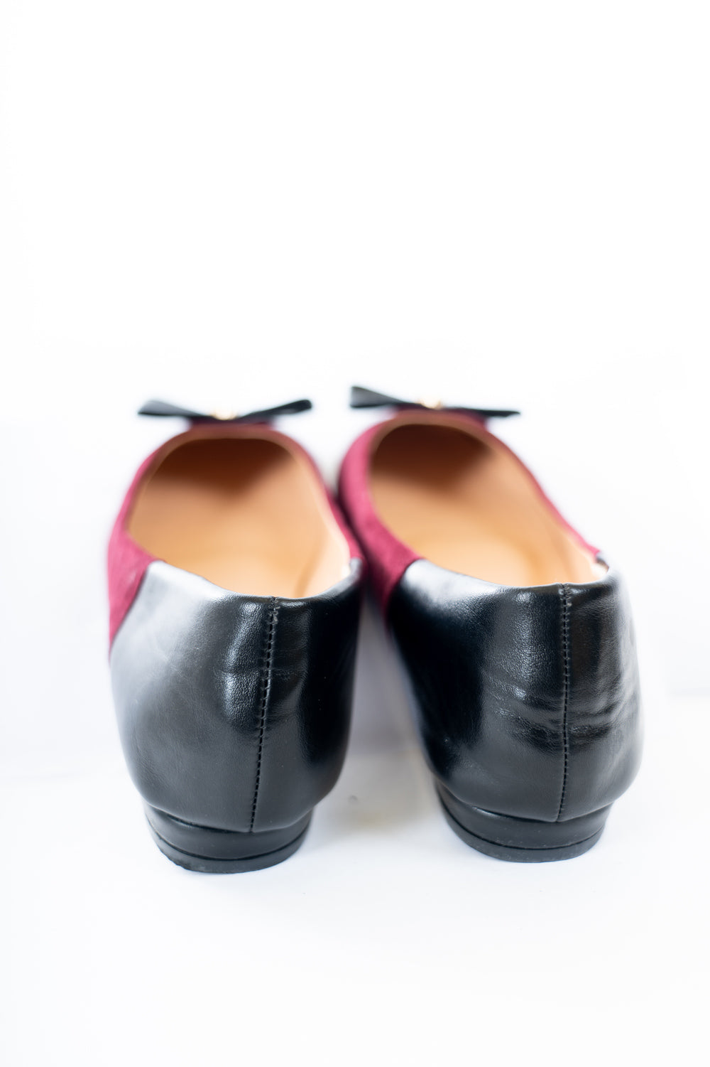 Ballerina bicolore con fiocco