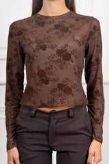Maglia Floris in microrete floccata