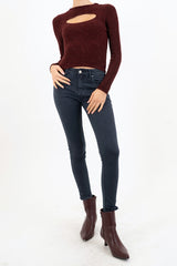 Maglia GlimmerCut con oblò e micro paillettes