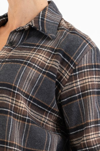 Camicia Over in Flanella Rusty Check