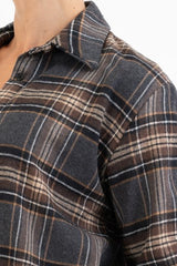 Camicia Over in Flanella Rusty Check