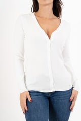 Cardigan in maglia fine con bottoni