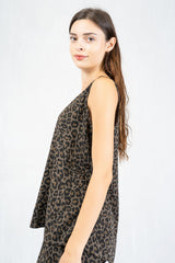 Top “Wild Mood” in tela di viscosa leopardata