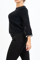 Maglia Pearl con maniche a trombetta