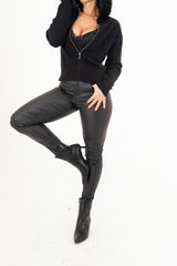 Giacchetto Fur Cozy con cappuccio e bordo removibile