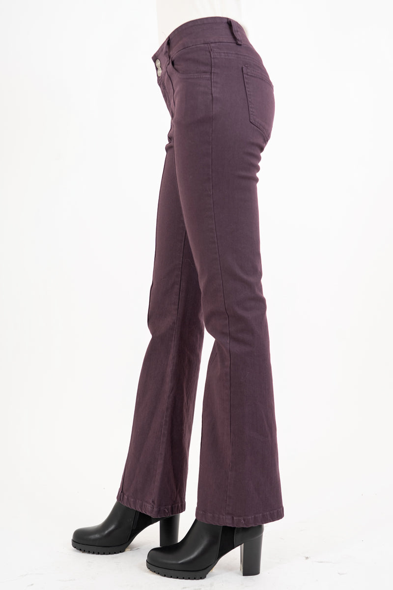 Jeans Zampetta Prugna Made in Italy