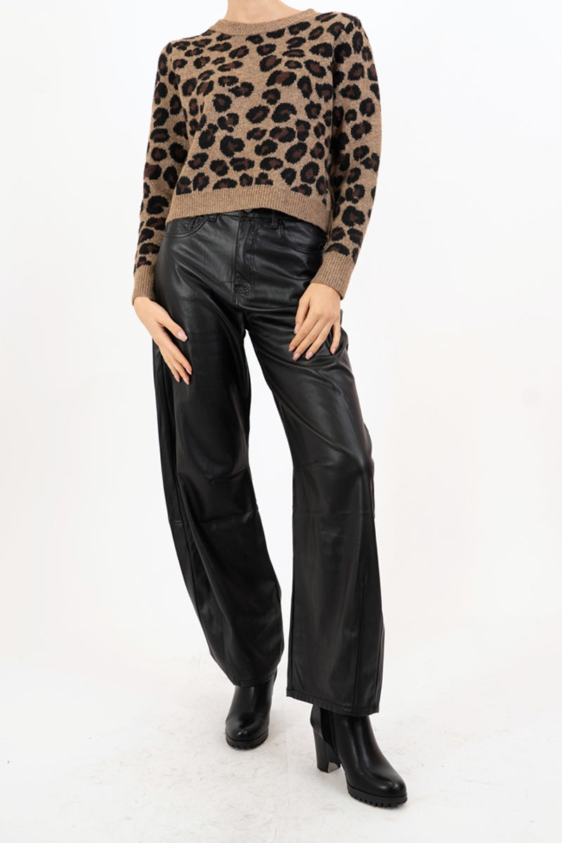 Maglione WildMood in misto lana leopardato