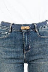 Cintura Slim con Fibbia Metallica
