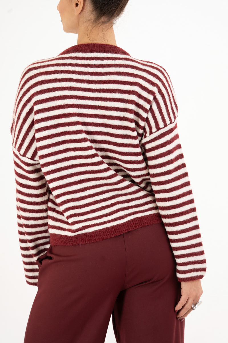 Maglioncino Candy Lines rigato over