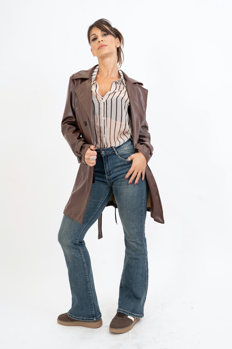 Camicia Rigata Sheer Glam
