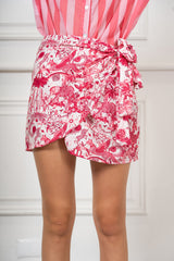 Minigonna Portafoglio Safari Toile in 100% Viscosa Made in Italy