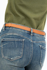 Cintura Slim con Fibbia Metallica