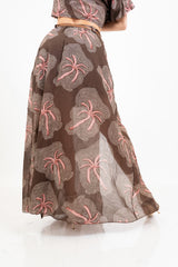 Gonna lunga fantasia Jungle Wave in tencel velato.