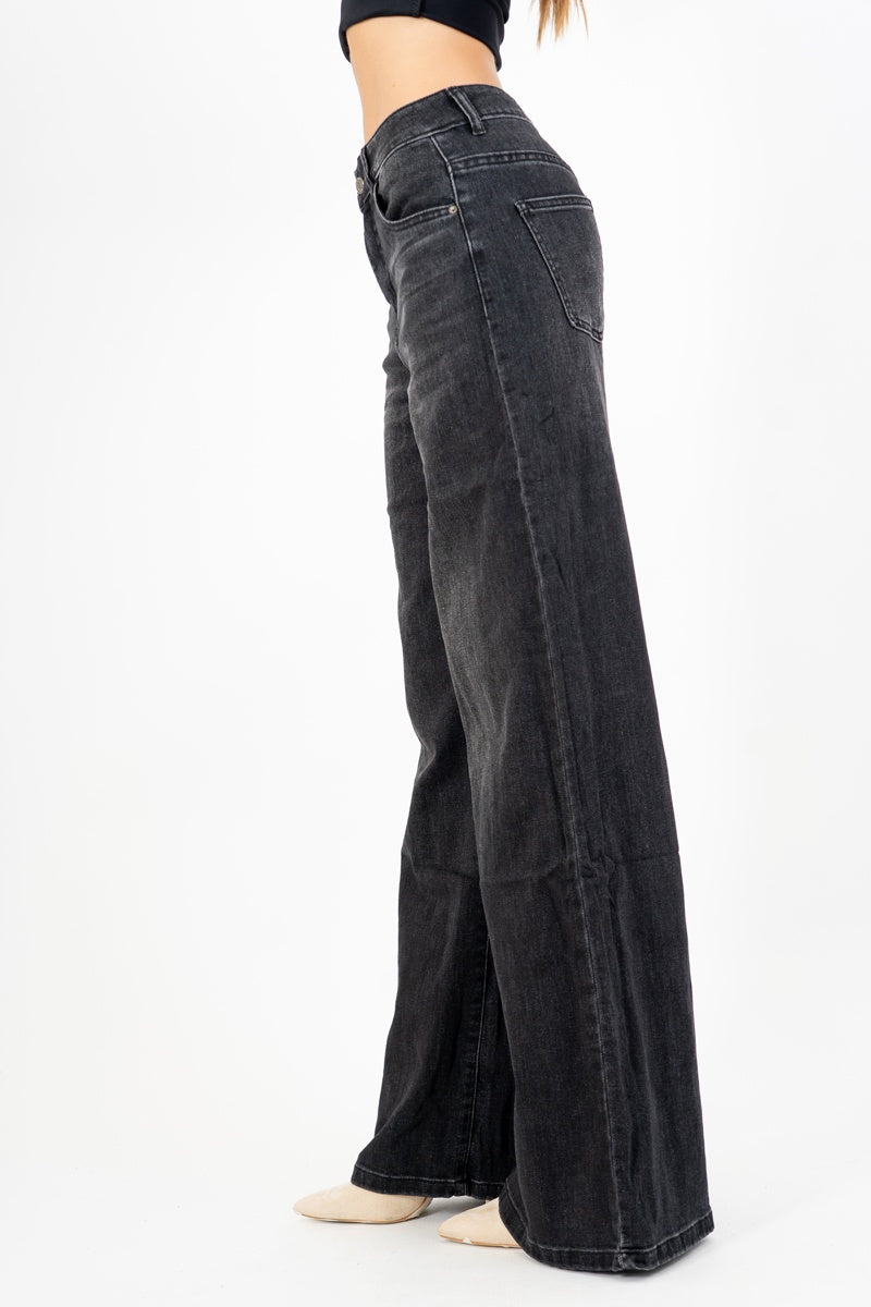 Jeans flare soft-touch Black wash