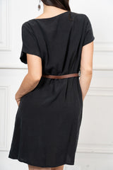 Abito midi over in Tencel con cintura regolabile