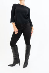 Maglia Pearl con maniche a trombetta