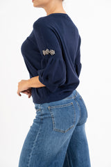 Maglia Balloon Chic con spilla gioiello
