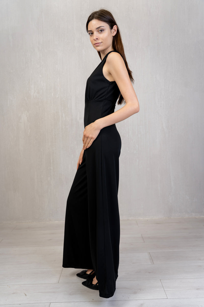 Tuta Elegance Borgogna con Goccia e Gamba Palazzo