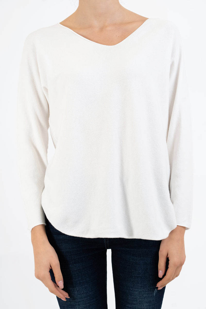 Maglia SoftVibe in misto viscosa scollo a V