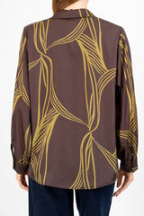 Camicia Green Waves in tela rasata