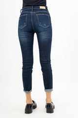 Jeans Ripped Fit con risvolto
