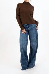 Maglione CozyVibe collo vulcano in misto viscosa