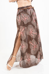 Gonna lunga fantasia Jungle Wave in tencel velato.