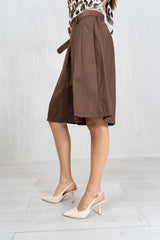 Bermuda Skirt Illusion in cotone con cintura