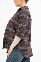 Camicia Over in Flanella Rusty Check