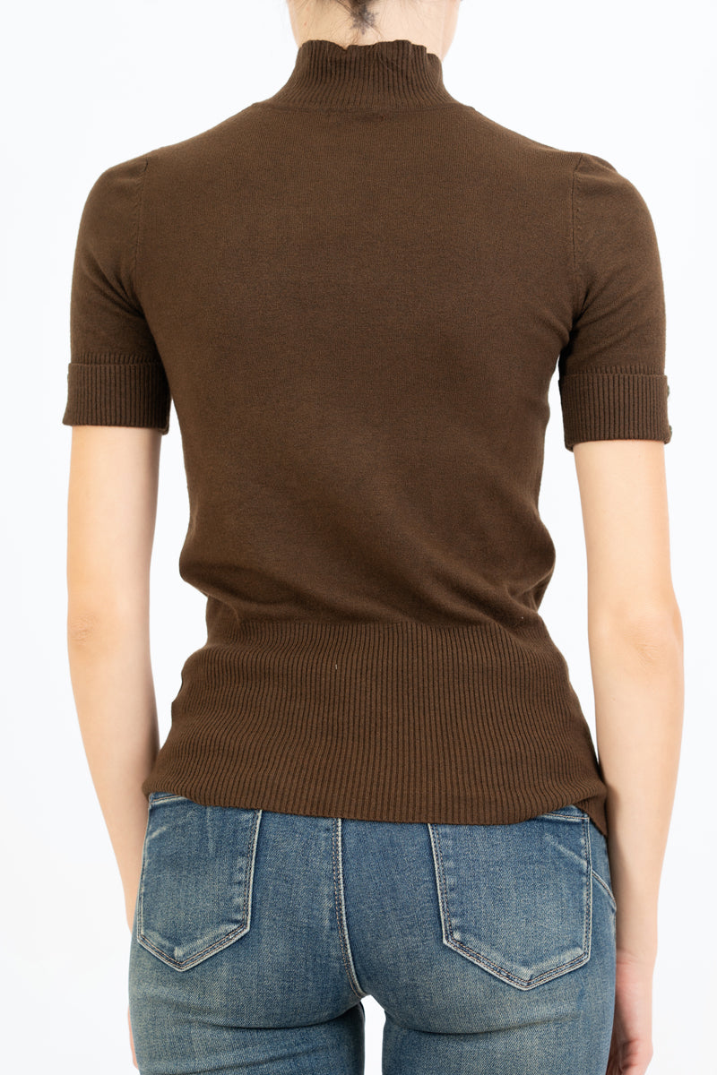 Maglia KnitChic con Mezzo Collo e Bottoncini