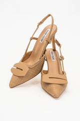 Décolleté Slingback con Fiocco – Khaki Elegante